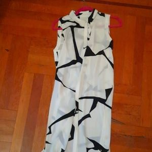 Black and white woman's dress
